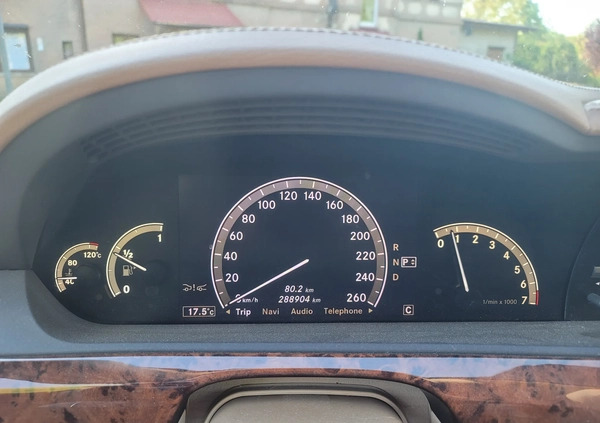 Mercedes-Benz Klasa S cena 45000 przebieg: 289000, rok produkcji 2008 z Wałcz małe 254